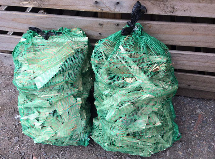 Net bag of kindling seasoned cut wood Cambridgeshire