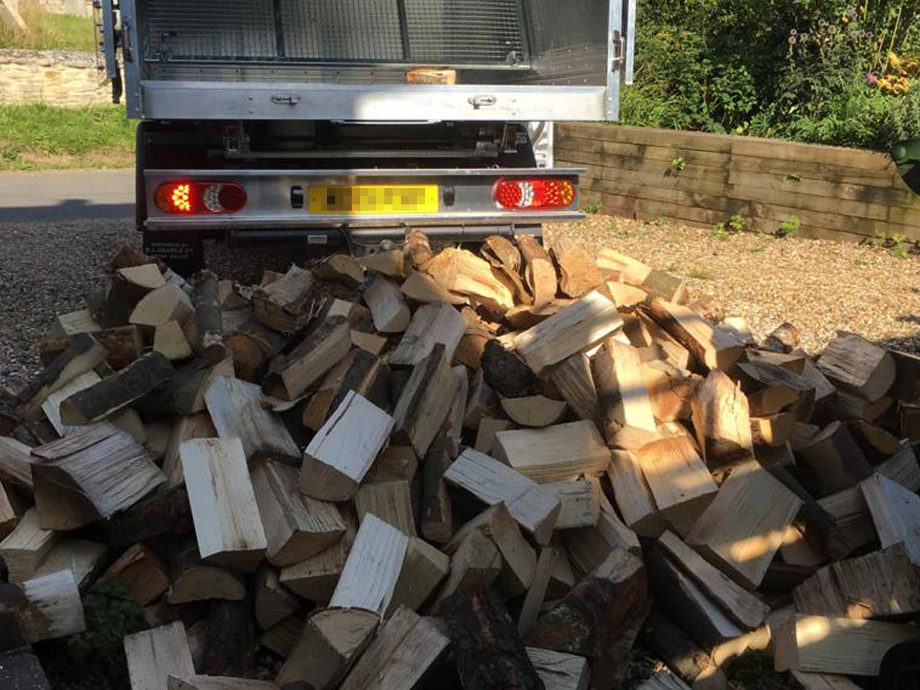 Our new truck delivering firewood